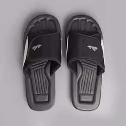 PDQ Mens Surfer Touch Fastening Beach Mule Pool Shoes - 45 EUR, Black/Grey