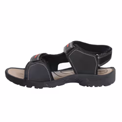 PDQ Mens Triple Touch Fastening Sports Sandals - 12 UK, Black/Grey