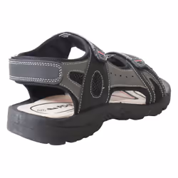 PDQ Mens Triple Touch Fastening Sports Sandals - 12 UK, Black/Grey