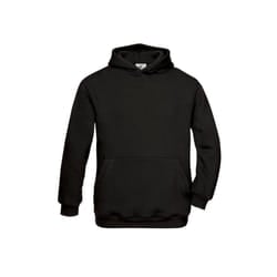 B&C Childrens/Kids Plain Hooded Sweatshirt/Hoodie - 3-4 Years, Black