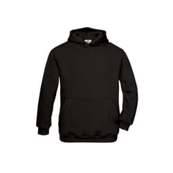 B&C Childrens/Kids Plain Hooded Sweatshirt/Hoodie - 9-11 Years, Black