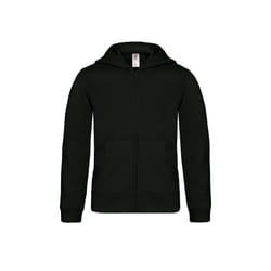 B&C Childrens/Kids Plain Full Zip Hoodie Jacket - 3-4 Years, Black