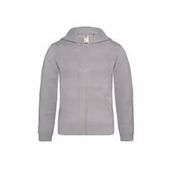 B&C Childrens/Kids Plain Full Zip Hoodie Jacket - 7-8 Years, Heather Grey