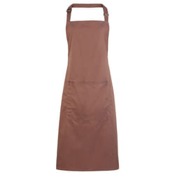 Premier Ladies/Womens Colours Bip Apron With Pocket / Workwear - One Size, Mocha