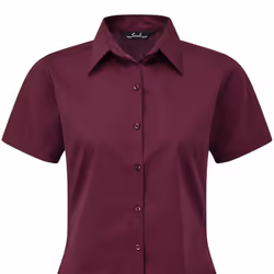 Premier Short Sleeve Poplin Blouse / Plain Work Shirt - 18, Aubergine
