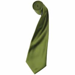 Premier Mens Plain Satin Tie (Narrow Blade) - One Size, Oasis Green