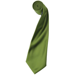 Premier Mens Plain Satin Tie (Narrow Blade) - One Size, Oasis Green