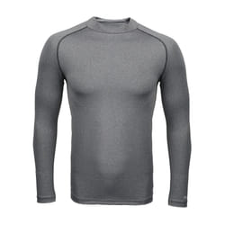 Rhino Mens Thermal Underwear Long Sleeve Base Layer Vest Top - XS, Heather Grey