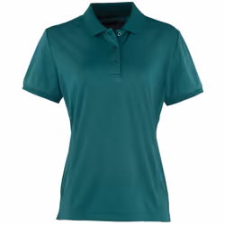 Premier Womens/Ladies Coolchecker Short Sleeve Pique Polo T-Shirt - L, Bottle