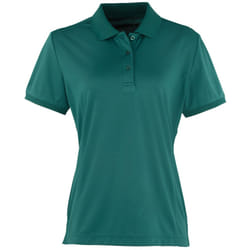 Premier Womens/Ladies Coolchecker Short Sleeve Pique Polo T-Shirt - M, Bottle