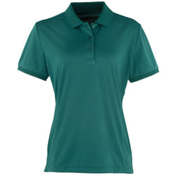 Premier Womens/Ladies Coolchecker Short Sleeve Pique Polo T-Shirt - XL, Bottle