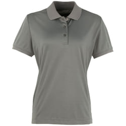 Premier Womens/Ladies Coolchecker Short Sleeve Pique Polo T-Shirt - M, Dark Grey