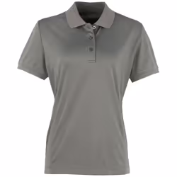 Premier Womens/Ladies Coolchecker Short Sleeve Pique Polo T-Shirt - XS, Dark Grey