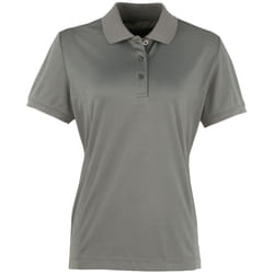 Premier Womens/Ladies Coolchecker Short Sleeve Pique Polo T-Shirt - XS, Dark Grey