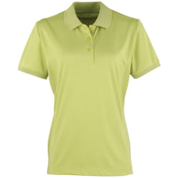 Premier Womens/Ladies Coolchecker Short Sleeve Pique Polo T-Shirt - M, Lime