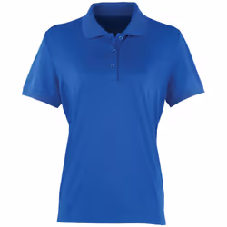 Premier Womens/Ladies Coolchecker Short Sleeve Pique Polo T-Shirt - M, Royal