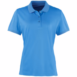 Premier Womens/Ladies Coolchecker Short Sleeve Pique Polo T-Shirt - XS, Sapphire