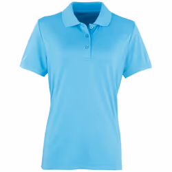 Premier Womens/Ladies Coolchecker Short Sleeve Pique Polo T-Shirt - XS, Turquoise