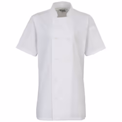 Premier Womens/Ladies Short Sleeve Chefs Jacket / Chefswear - M, White