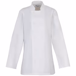 Premier Womens/Ladies Long Sleeve Chefs Jacket / Chefswear - M, White