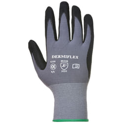 Portwest Dermiflex Safety Work Gloves - S, Black