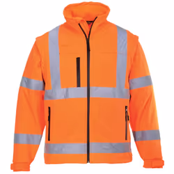 Portwest Unisex Hi-Vis Safety Softshell Jacket - 2XL, Orange