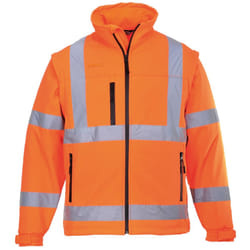 Portwest Unisex Hi-Vis Safety Softshell Jacket - 2XL, Orange