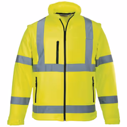 Portwest Unisex Hi-Vis Safety Softshell Jacket - S, Yellow