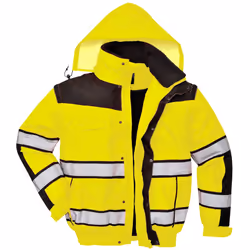 Portwest Mens High Visibility Classic All Weather Bomber Jacket - S, Yellow/ Black