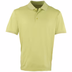 Premier Mens Coolchecker Pique Short Sleeve Polo T-Shirt - 3XL, Lime