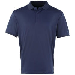 Premier Mens Coolchecker Pique Short Sleeve Polo T-Shirt - L, Navy