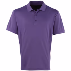 Premier Mens Coolchecker Pique Short Sleeve Polo T-Shirt - M, Purple