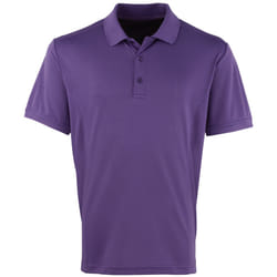 Premier Mens Coolchecker Pique Short Sleeve Polo T-Shirt - M, Purple