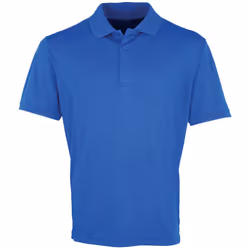 Premier Mens Coolchecker Pique Short Sleeve Polo T-Shirt - M, Royal