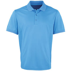 Premier Mens Coolchecker Pique Short Sleeve Polo T-Shirt - M, Sapphire