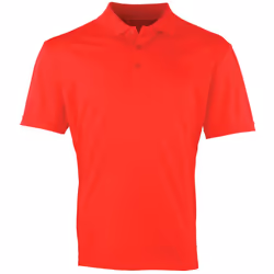Premier Mens Coolchecker Pique Short Sleeve Polo T-Shirt - S, Strawberry Red