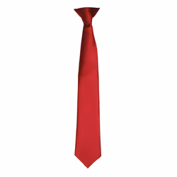 Premier Colours Mens Satin Clip Tie - One size, Burgundy