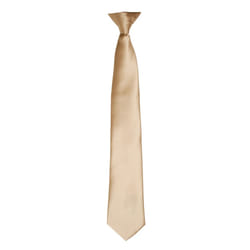 Premier Colours Mens Satin Clip Tie - One size, Khaki