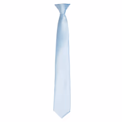 Premier Colours Mens Satin Clip Tie - One size, Light Blue