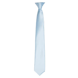 Premier Colours Mens Satin Clip Tie - One size, Light Blue