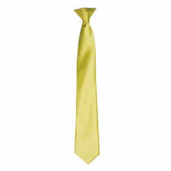 Premier Colours Mens Satin Clip Tie - One size, Lime