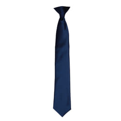 Premier Colours Mens Satin Clip Tie - One size, Navy