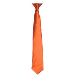 Premier Colours Mens Satin Clip Tie - One size, Orange
