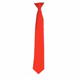 Premier Colours Mens Satin Clip Tie - One size, Red