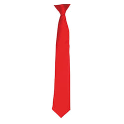 Premier Colours Mens Satin Clip Tie - One size, Red