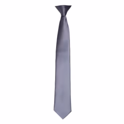 Premier Colours Mens Satin Clip Tie - One size, Steel