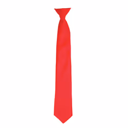 Premier Colours Mens Satin Clip Tie - One size, Strawberry Red