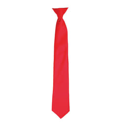 Premier Colours Mens Satin Clip Tie - One size, Strawberry Red