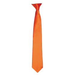 Premier Colours Mens Satin Clip Tie - One size, Terracotta