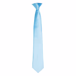 Premier Colours Mens Satin Clip Tie - One size, Turquoise